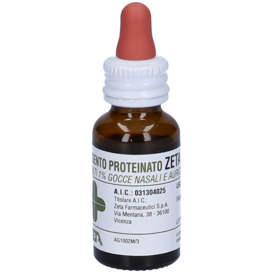 Zeta Farmaceutici, Argento Proteinato 1% Gocce Nasali e Auricolari, 10 ml