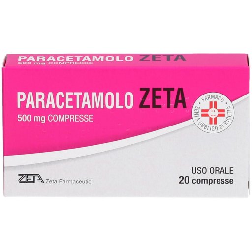 Paracetamolo 500 mg Zeta 20 Compresse - Trattamento Sintomatico Affezioni Febbrili