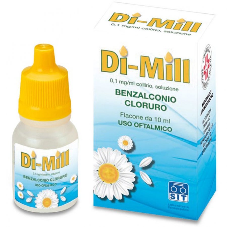 Di-Mill - Collirio 10ml Uso Oftalmico per Occhi Idratati e Freschi