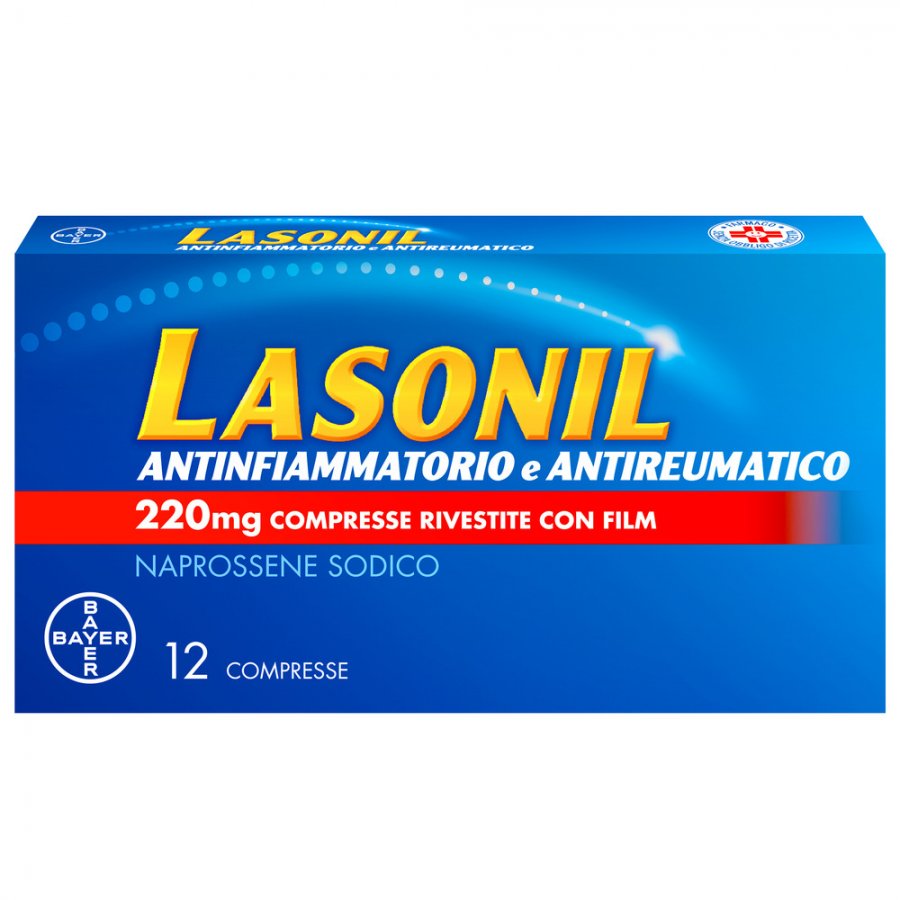 Lasonil Compresse Rivestite - Antinfiammatorio e Antireumatico - 12 Compresse - Naprossene Sodico 220mg