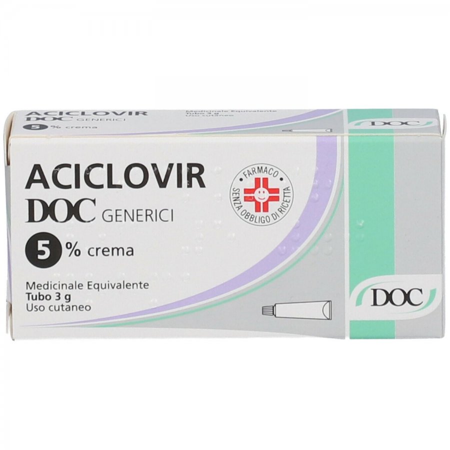 Aciclovir Doc 5% - Crema 3g per Herpes Labiale