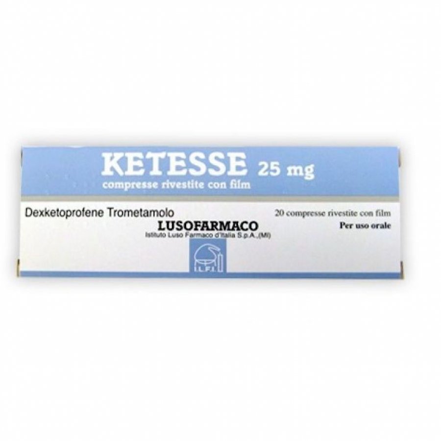 Ketesse 20 Compresse Rivestite da 25 mg - Antinfiammatorio per il Trattamento del Dolore