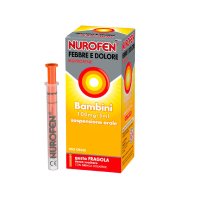 Nurofen Febbre e Dolore Bambini 100mg/5ml Sciroppo 150ml Gusto Fragola - Sollievo Rapido per i Piccoli