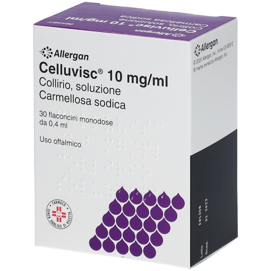 Allergan Celluvisc Collirio, 30 Monodose da 0,4 ml
