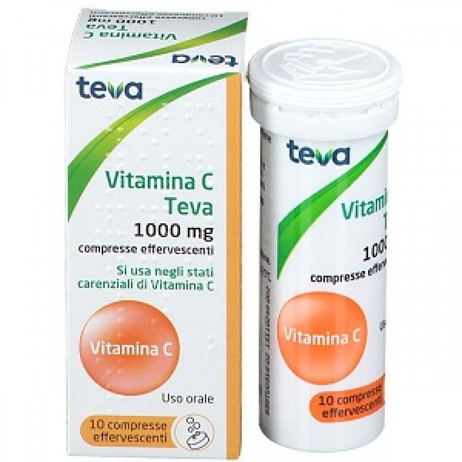 Teva - Vitamina C 10 Compresse Effervescenti da 1g