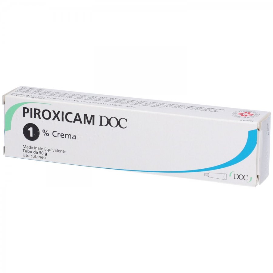 Piroxicam Doc 1% Crema 50g - Farmaco Topico per Dolori Articolari e Muscolari