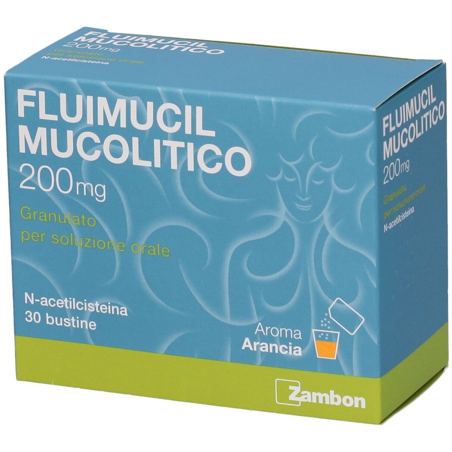 Fluimucil Mucolitico, Granulato per Soluzione Orale, 30 Bustine, 200 mg