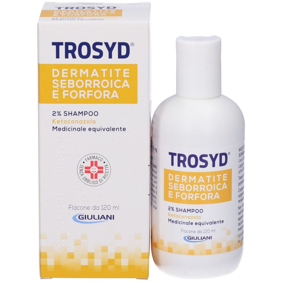 Trosyd 2% Shampoo Dermatite Seborroica e Forfora, 120 ml
