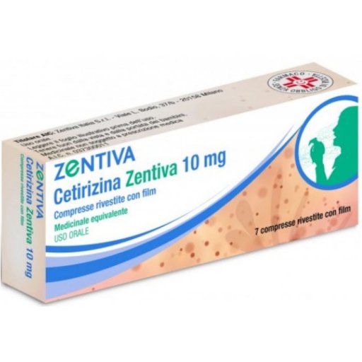 Cetrizina Zentiva 10 mg - 7 Compresse Rivestite per il Trattamento dei Sintomi della Rinite Allergica