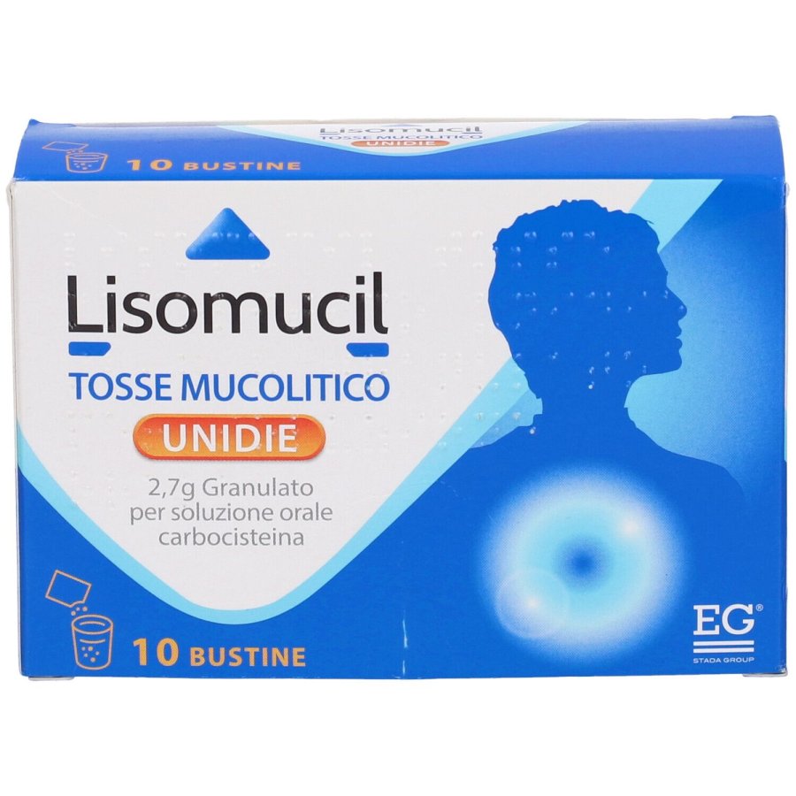 Lisomucil Tosse Mucolitico Unidie 2,7 g, 10 Bustine Lisomucil Tosse Mucolitico Unidie 2,7 g, 10 Bustine