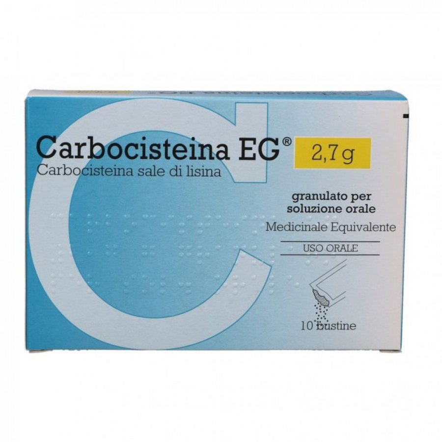 Carbocisteina Eg 2,7 g - Mucolitico Per Tosse E Raffreddore 10 bustine granulato per soluzione orale