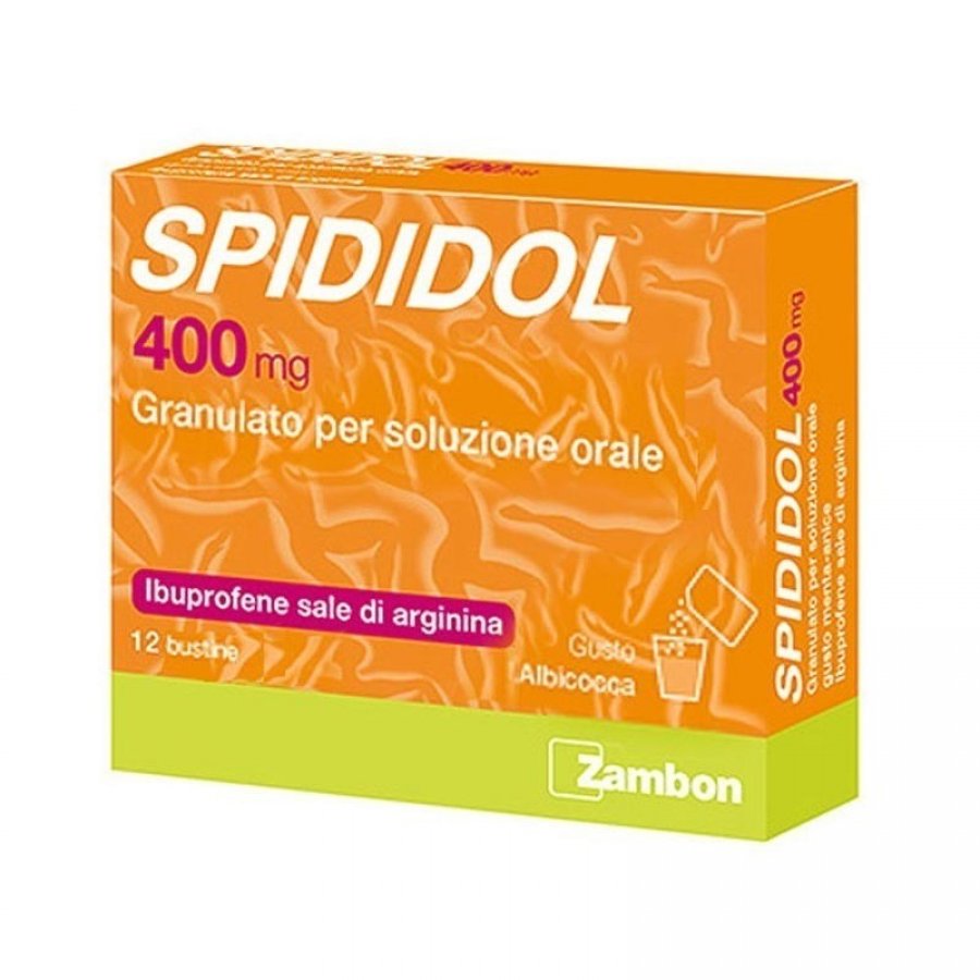 Spididol 400mg Gusto Albicocca - Ibuprofene Sale di Arginina 12 Bustine - Antinfiammatorio e Antireumatico
