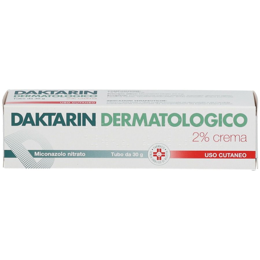 Daktarin Dermatologico, Crema Miconazolo Nitrato Infezioni Pelle Unghie, 30 g