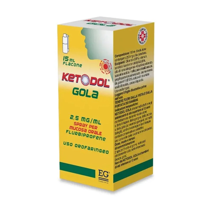 Ketodol Gola 0,25% Spray per Mucosa Orale, 15 ml