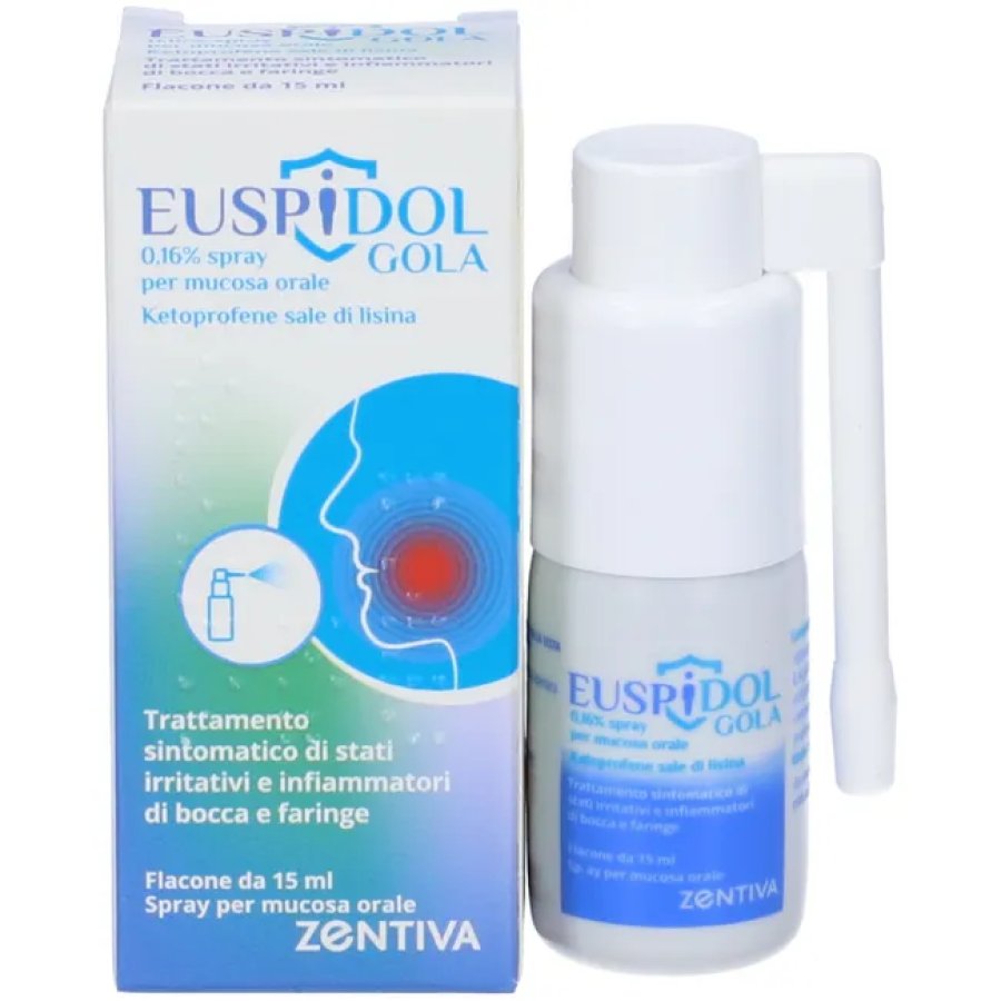 Ketoprofene Sale Di Lisina Zentiva Spray Mucosa Orale 15 ml 0,16% - Trattamento per Infiammazione e Irritazione