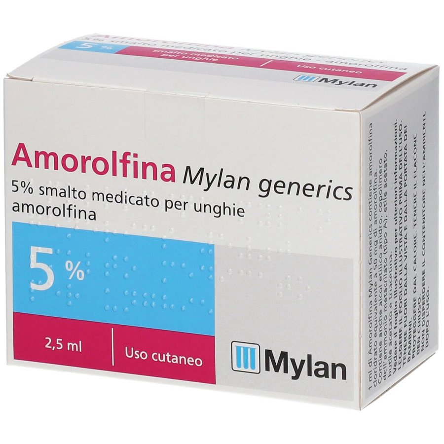 Mylan, Amorolfina 5% Smalto Unghie, 2,5 ml
