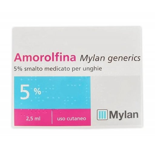 Amorolfina Mylan Smalto 2,5ml 5% (Farmaco equivalente Onilaq e Locetar)