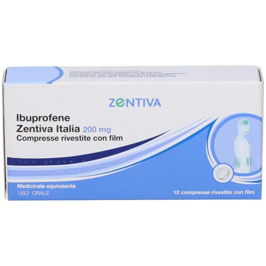 Zentiva Ibuprofene 200mg 12 Compresse Rivestite - Allevia Mal di Testa