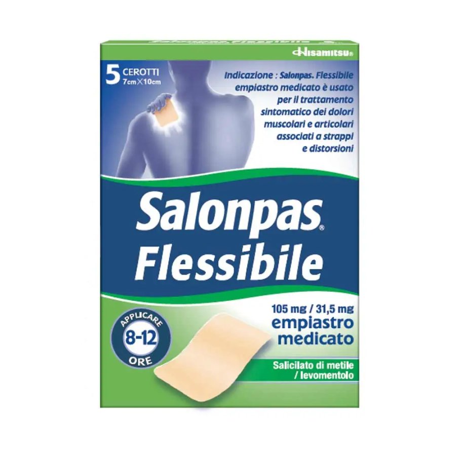 Salonpas Flessibile Empiastro, 5 Cerotti