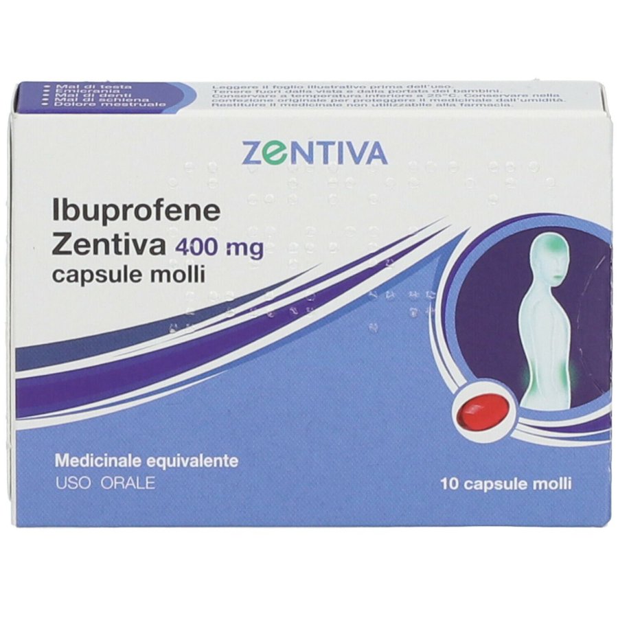 Ibuprofene Zentiva 10 Capsule Molli 400mg - Dolore e Infiammazione