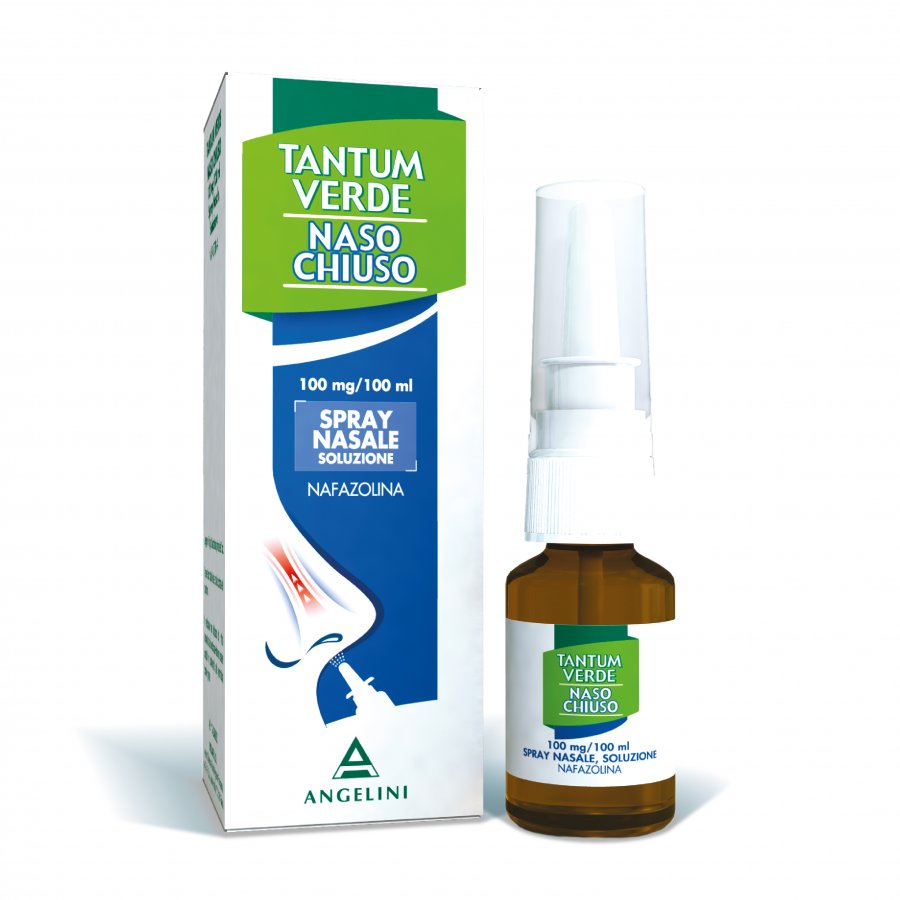 Tantum Verde Naso Chiuso Spray 15ml - Decongestionante Nasale per Riniti, Faringiti e Sinusiti