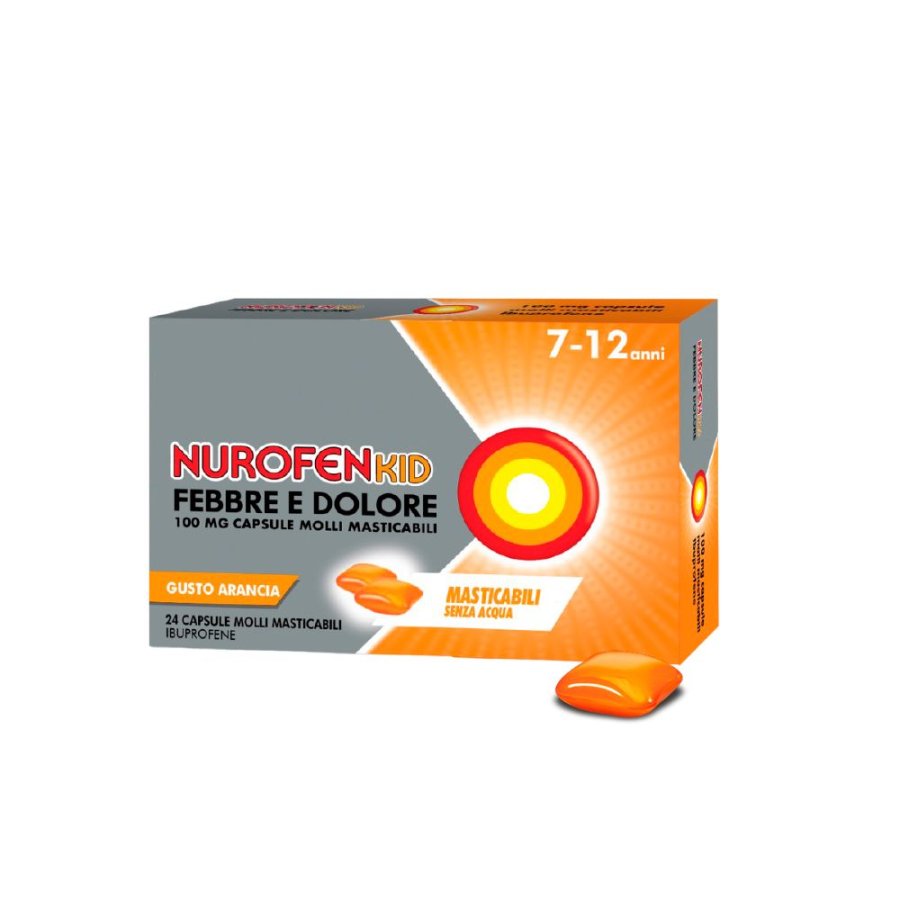 Nurofenkid, Febbre e Dolore, 24 Capsule Molli 