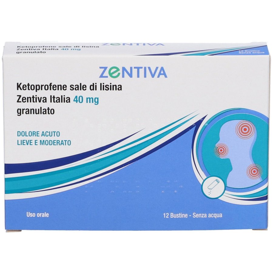 Ketoprofene Sale Di Lisina Zentiva Orale Granulato 12 Bustine 40 mg - Trattamento per il Dolore
