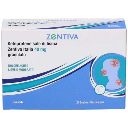 Zentiva Italia, Ketoprofene Sale di Lisina40 mg, 20 Bustine