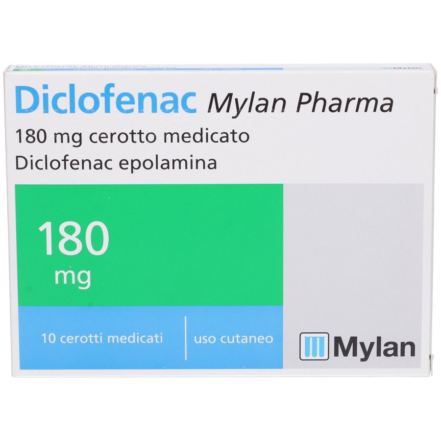 Diclofenac Mylan 180 mg Cerotto Medicato, 10 pezzi