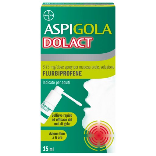 Aspi Gola Dolact Spray Antinfiammatorio e Antidolorifico - Forte Flurbiprofene - 15ml