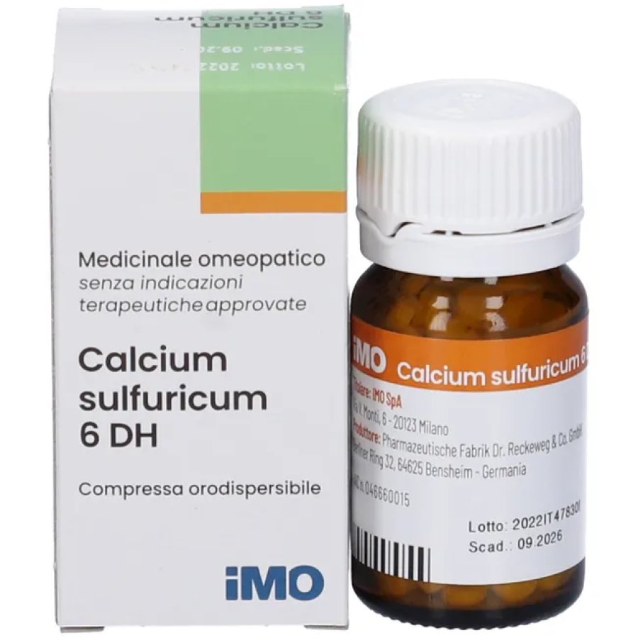 IMO Calcium Sulfuricum 6DH 60 Compresse Orodispersibili