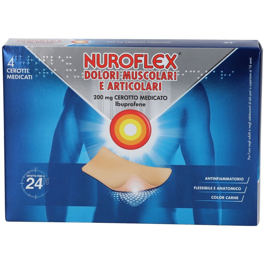 Nuroflex, Dolori Muscolari e Articolari, 4 Cerotti