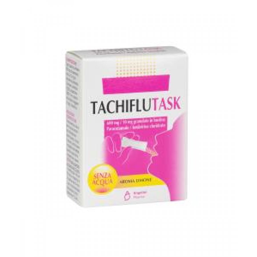 Tachiflutask 10 Bustine Limone - Trattamento Sintomatico per Raffreddore e Influenza