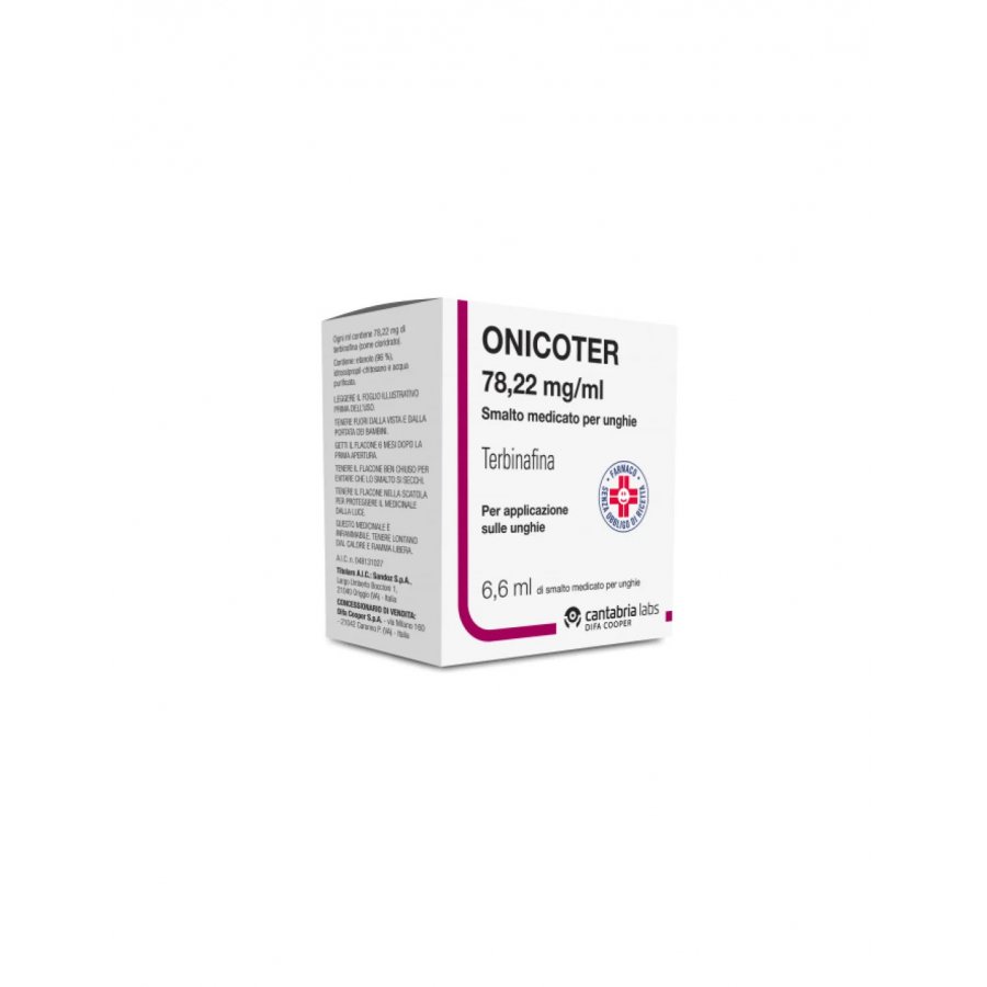 Onicoter - Smalto Medicante per Unghie Fungine - 78.22mg 7ml