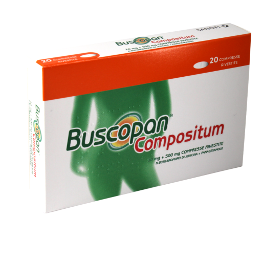 Buscopan Compositum 10 mg + 500 mg - 20 Compresse per Dolori Gastrointestinali