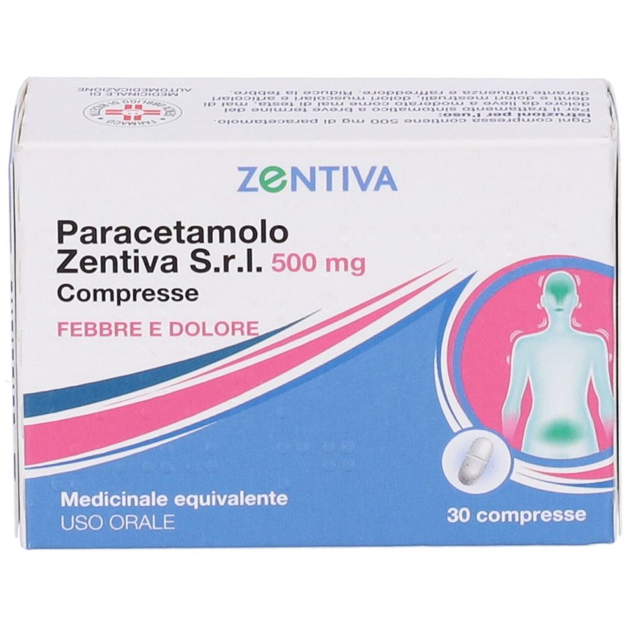 Zentiva, Paracetamolo 500 mg Febbre e Dolore, 30 Compresse