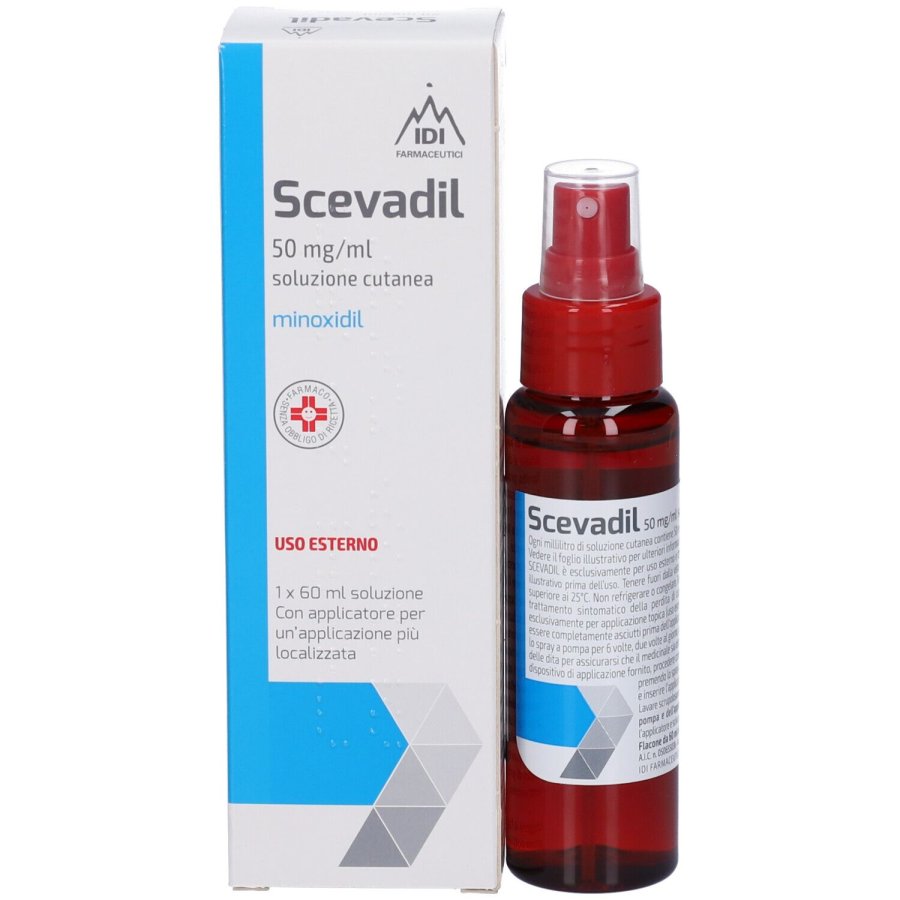 Scevadil Minoxidil 50mg/ml Soluzione Cutanea, 60 ml