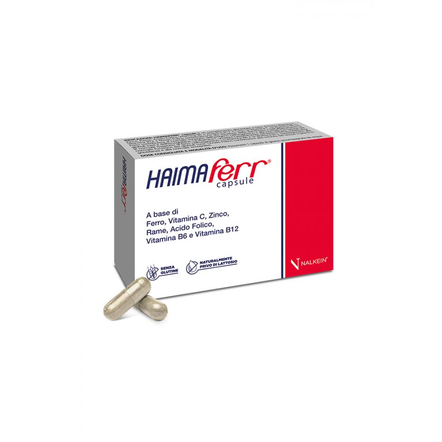 Haimaferr 30 Capsule - Integratore Ferro e Vitamine Riduzione Affaticamento
