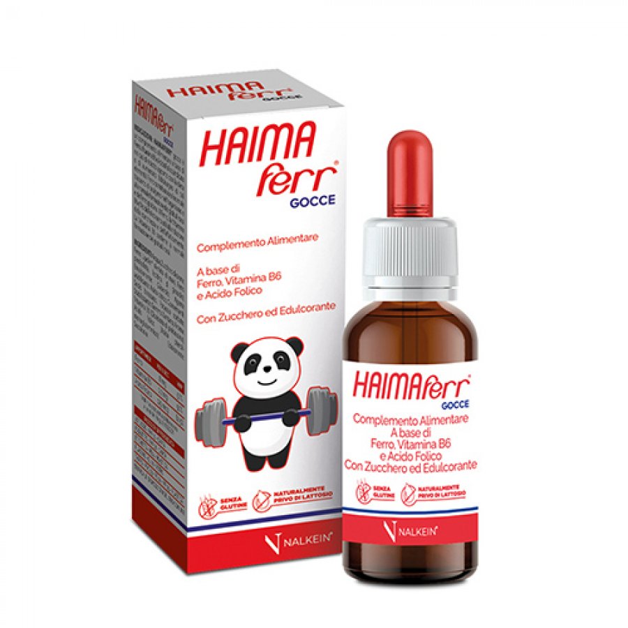 Haimaferr Gocce 20 ml - Integratore di Ferro, Vitamina B6 e Acido Folico