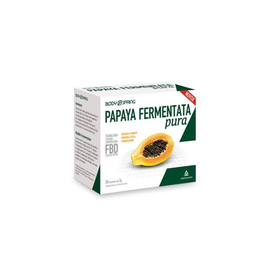 Body Spring Papaya Fermentata Pura Integratore Alimentare 30 Bustine - Digestione Naturale e Benessere Gastrointestinale