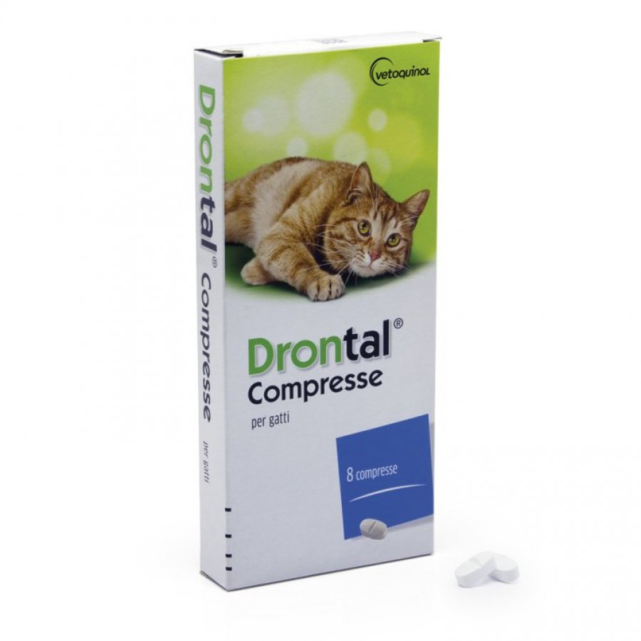 Drontal Gatto 8 Compresse Appetibili - Antiparassitario Efficace per Gatti