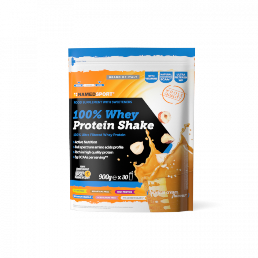 Named Sport - Whey Protein Shake Hazelnut Cream 900g - Integratore Proteico ad Alto Contenuto Proteico