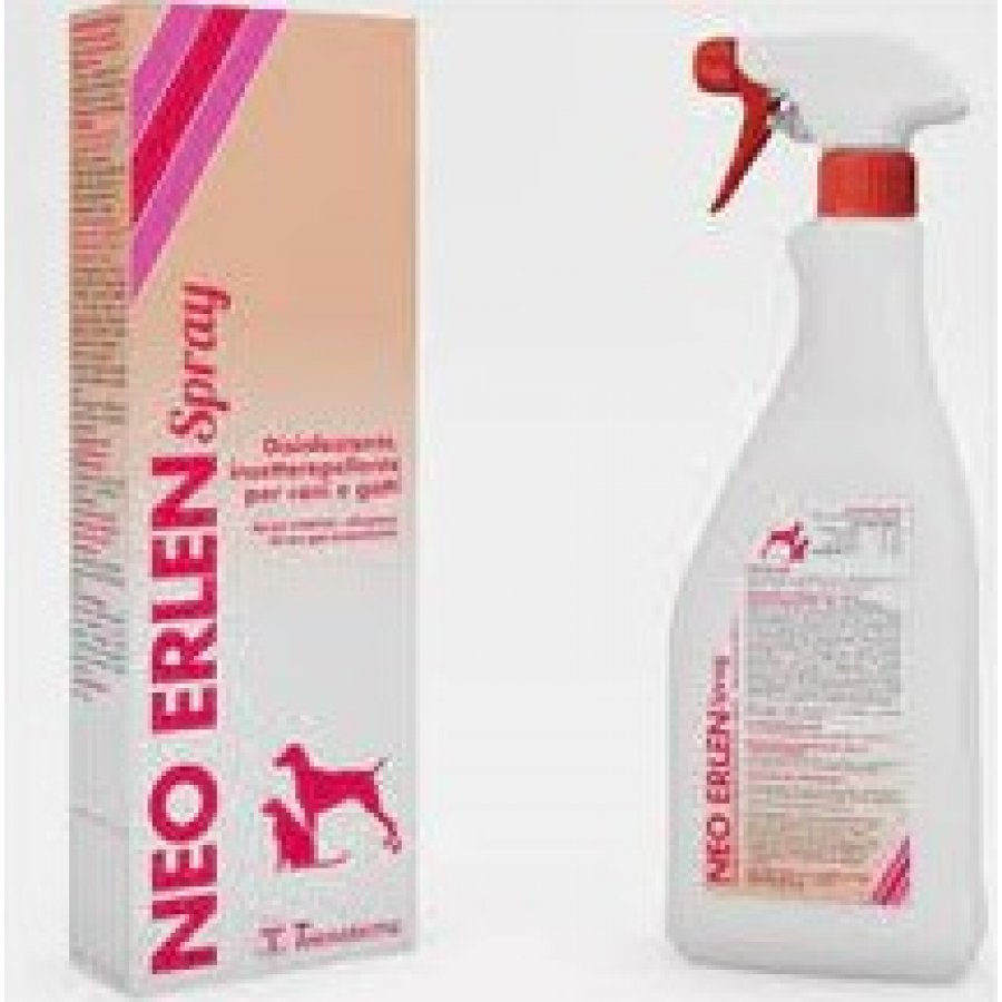 Neo Erlen Spray 500ml - Disinfettante e Insettorepellente per Cani e Gatti