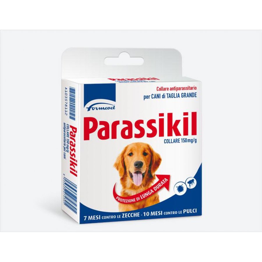Parassikil Collare Antiparassitario per Cani di Taglia Grande - Protezione Efficace contro Pulci e Zecche