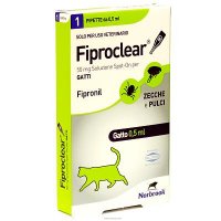 Fiproclear Spot-On per Gatti - Antiparassitario Efficace - 1 Pipetta 0,5ml, 50mg