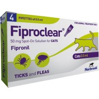 Fiproclear Spot-On per Gatti - Protezione Antiparassitaria - 4 Pipette 0,5ml, 50mg