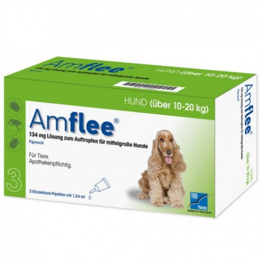 Amflee Spot-On Antiparassitario Cani Taglia Media 3 Pipette