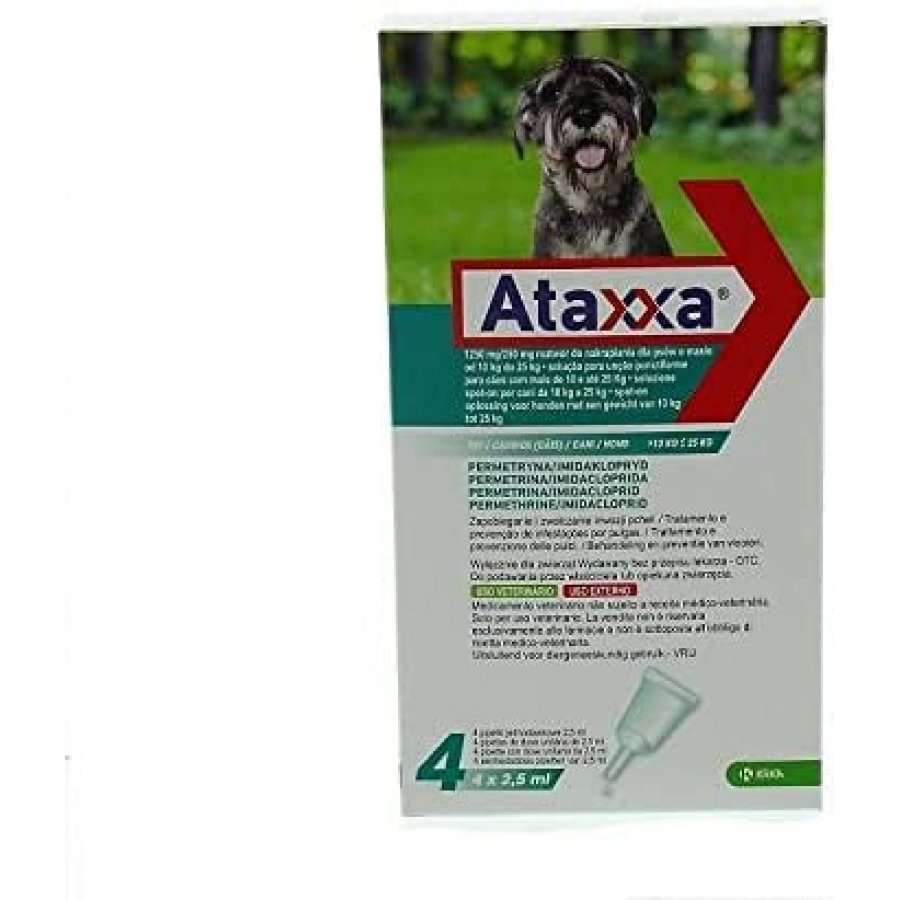 Ataxxa 1250mg/250mg Spot-on per Cani da 10-25kg - 4 Pipette da 2,5ml