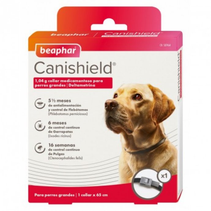 Canishield Collare per Cani di Taglia Grande 65cm - Protezione Antiparassitaria per Cani di Grossa Taglia