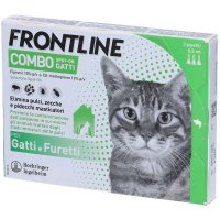 Frontline Combo Spot-On Gatti e Furetti - 3 Pipette da 0,5ml, Protezione Efficace contro Zecche e Pulci